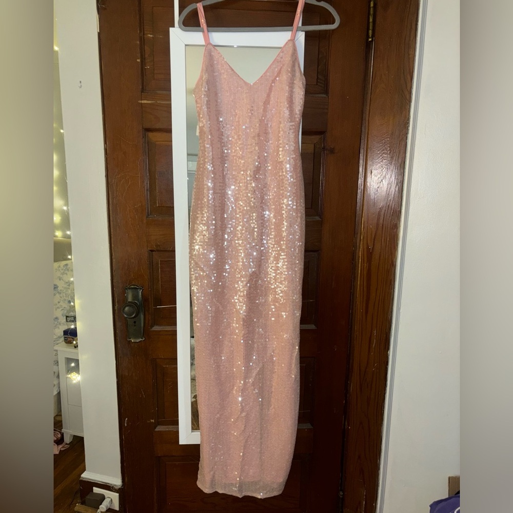 Superdown Blush Sequin Dress
